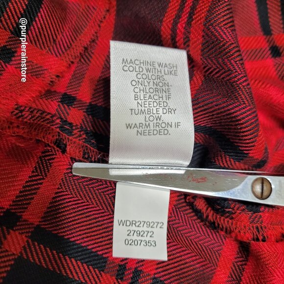 J  Jill Plaid Shirt Dress XLP Preppy Minimalist Country Girl Boho Western Boho - Picture 8 of 14